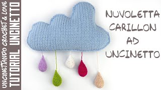 Tutorial Uncinetto  Nuvola Carillon con Gocce sottotitoli in inglese e spagnolo [upl. by Roede109]