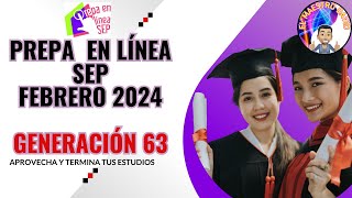 👨🏾‍💻 Convocatoria Prepa en Linea SEP 👩🏻‍🎓 FEBRERO 2024 [upl. by Maryjo]