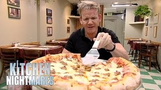 Thin Crust Pizza Actually Has Massive Crusts  Kitchen Nightmares [upl. by Madora603]