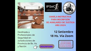 Charla instructiva para inscripción de auxiliares de justicia año 2024 [upl. by Idieh]