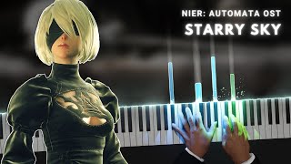 Faltering Prayer Starry Sky from NieR Automata  Piano tutorial [upl. by Coulombe]