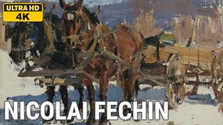 Nicolai Fechin A collection of 10 oil paintings with title and year 19291952 4K [upl. by Lunette]