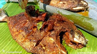 கடலில் வாவல்மீனை கேரள முறையில் மீன் பொழிச்சல்POMFRETFISH COOK IN KERALA STYLE MEENPOLICHAL [upl. by Hurlow]