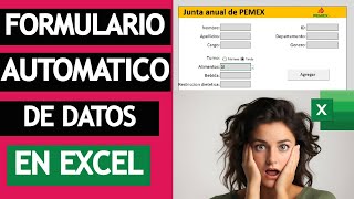 Como crear un Formulario AUTOMATIZADO de entrada de Datos en Excel Super Fácil y además Útil [upl. by Kerk]