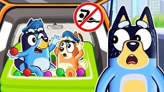 Police Officer Learns Car Safety Rules  Time for a Family Trip with Bluey  Bluey Paper Toys [upl. by Lhamaj]