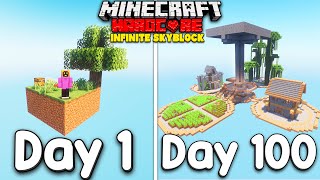 I Survived 100 Days Of Skyblock Infinite In Minecraft Hardcore [upl. by Kazim17]