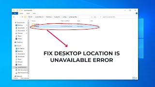 How To Fix Desktop location unavailable error in windows 10 fixed  2023 [upl. by Ynaffyt704]