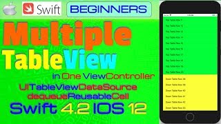 IOS 12 Swift 4 Tutorial  Creating Multiple TableViews in One ViewController [upl. by Ahsilaf]