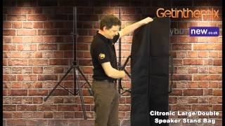 Citronic Large Double PA Speaker Stand Carry Bag Demo  Getinthemixcom [upl. by Brittani171]