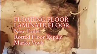 How to install toiler with new laminate flooring bathroom floor rot Trick Easy Fast Quick [upl. by Jobie]