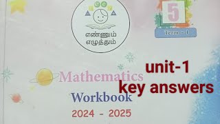 5th std term1 ennum eluthum Maths workbook unit 1 key answers202425 teacherorudoubt [upl. by Malvia228]