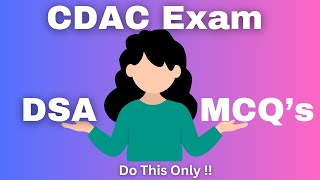 DSA MCQ for cdac exam preparation  DSA ccat exam preparation  cdac cdacexampreparation dsa [upl. by Denney]