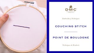 Embroidery How To Couching Stitch [upl. by Yarak]