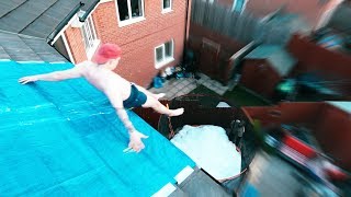 INSANE ROOF TOP SLIP N SLIDE SLIPPIEST EVER [upl. by Ashley]