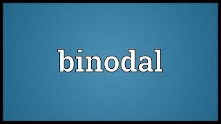 Binodal Meaning [upl. by Tews]