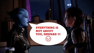 Not Mass Effect 2 Legendary edition  Femshep  Renegade Liara shuts up Paragon Shepard [upl. by Cleve]