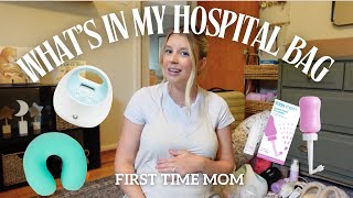 WHAT’S IN MY HOSPITAL BAG  what I’m packing for labor delivery and for baby as a first time mom [upl. by Nej]