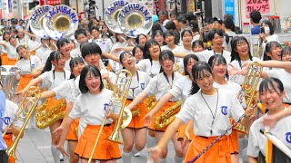 京都橘高校吹奏楽部 大手筋交通安全週間パレード Kyoto Tachibana SHS Band「4ｋ」multi camera version [upl. by Auoz]