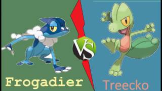 Great Pokemon Battles Battle 15 Frogadier Vs Treecko [upl. by Tonl45]