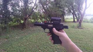 Browning Buckmark Shooting Steel  75 Yards Holosun HS503C Red Dot [upl. by Suirauqram]