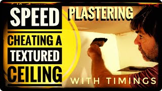 Plastering For Beginners speed cheating a textured ceiling how to plaster tutorial [upl. by Jourdain567]