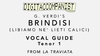 Libiamo ne lieti calici Brindisi Vocal Guide  Tenor 1 – Digital Accompaniment [upl. by Krum764]