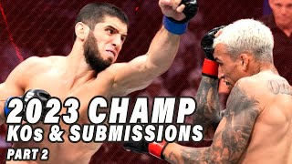 Every Finish From 2023s UFC Champions  Part 2 [upl. by Olracnaig]