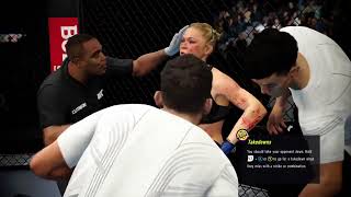 UFC 4  Ronda Rousey vs Amanda Nunes  Brutal Championship Fight  Hard Difficulty [upl. by Noryd66]