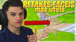 RETAKES FACEIS E EXTREMAMENTE ÚTEIS PARA PEGAR O HIGHGROUND COMO PEGAR O HIGHGROUND NO FORTNITE [upl. by Eislehc]