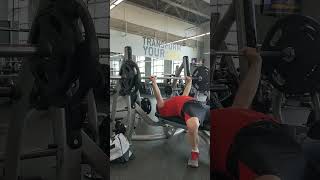 benching everyday until I bench 3 plates day 320 185lbs [upl. by Adlin]