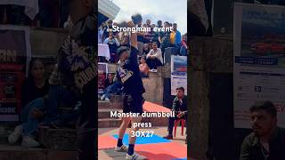 Strongman Himachal  monster dumbbell press 27 reps with 30kg dumbbell in one minute [upl. by Ji747]