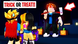 We Went Trick or Treating SHE Got KIDNAPPED in Roblox BROOKHAVEN RP [upl. by Isidor]