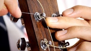 How to Change your Guitar Strings  Acoustic Guitar Maintenance [upl. by Leilani]