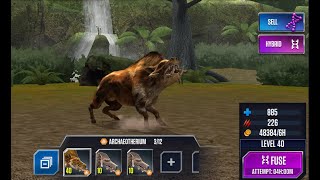 ARCHAEOTHERIUM EVO4 MAX LEVEL II Jurassic World The Game II Dinosaurs Game [upl. by Sidnak]