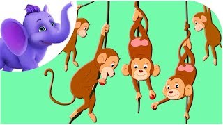 Five Little Monkeys  Nursery Rhyme amp Karaoke Version [upl. by Us]