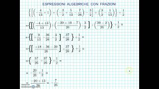 Espressioni algebriche con frazioni [upl. by Durman]