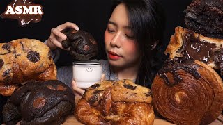 ASMR Chocolate Crookie amp Cromboloni Viral CROISSANTS  Extra Crunchy 😖 Eating Sounds [upl. by Erena]