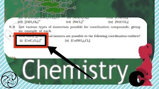 CrC2O43 show how many Geometric Isomers Coordination compound chemistrygirl2786 BAmaam [upl. by Mailliwnhoj]