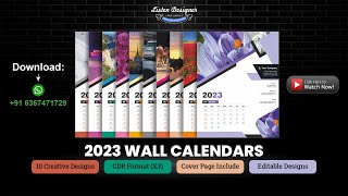 WALL CALENDARS 2023CDR FILES DOWNLOAD 2023 Wall Calendar readymade design in Corel Draw format [upl. by Pelagias704]