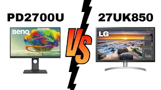 BenQ PD2700U vs LG 27UK850W  Which Monitor Is Better [upl. by Atsillac654]