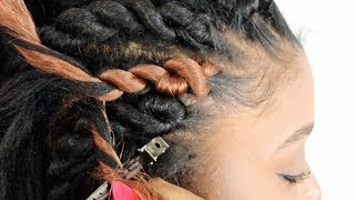 How To Senegalese Twist Cornrows FOR BEGINNERS Step By Step [upl. by Lonne481]