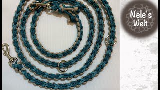 Paracord für Anfänger einfache Hundeleine Leine kleine Hunde DIY Kusari Mutsu ohne Scheibe Nele [upl. by Alage]