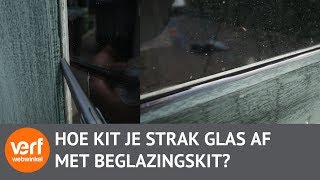 Strak kitten met Beglazingskit  Buitendeur Schilderen 8 [upl. by Nit]