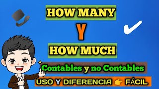 HOW MANY Y HOW MUCH EN INGLÉS  Sustantivos Contables Y No Contables [upl. by Philbert591]