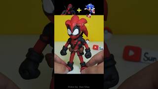 Amazing ClayMade Sonic X Deadpool  Shorts Deadpool DIY ClayArt [upl. by Bar]