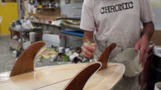 Dick Brewer Balsa Surfboard Lamination [upl. by Laspisa]