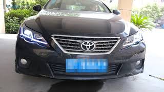 How to install VLAND LED Headlights for Toyota Reiz Mark X 20102013 [upl. by Etiam]