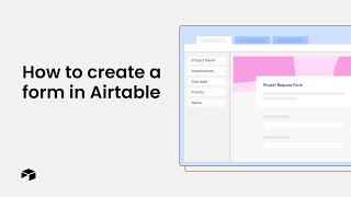 How to create a form in Airtable [upl. by Elirpa]