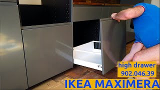 IKEA MAXIMERA high drawer 60 x 60 for METOD kitchen base cabinet 90204639 assembly and instalation [upl. by Nonnaihr]