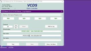 Battery Registration and coding using VCDS [upl. by Atsahc]